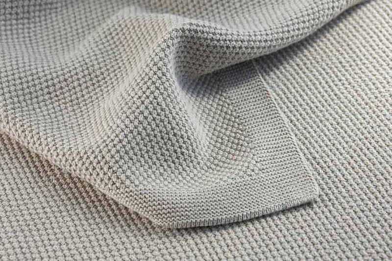 Luxury Cot Blankets - Organic Cotton - Moss Stitch design / Blankets & Throws