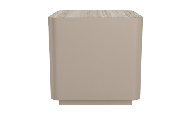 Antigua Square Side Table - (Aluminum Taupe / Laminam Grigio) / Harbour Outdoor