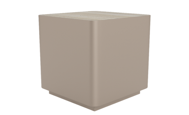 Antigua Square Side Table - (Aluminum Taupe / Laminam Grigio) / Harbour Outdoor