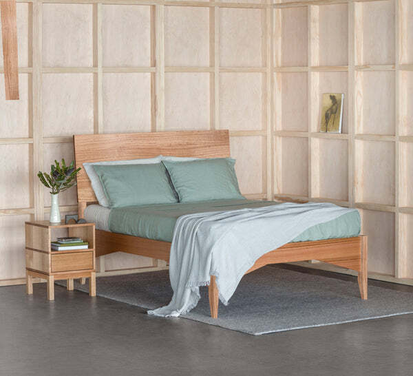 Huey Double Timber Bedside Table