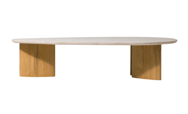 Newport Teak - Oblong Coffee Table 64" / Coffee + Side Tables