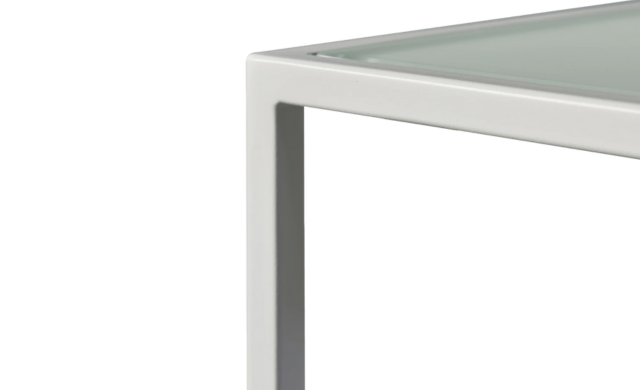 Pace - Square Side Table (Aluminum White / Marble White) / Harbour Outdoor