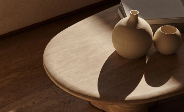 Porto Travertine - Pill Coffee Table / Harbour Outdoor