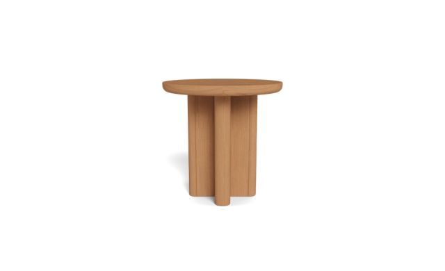 Victoria Teak - Round Slatted Side Table / Harbour Outdoor