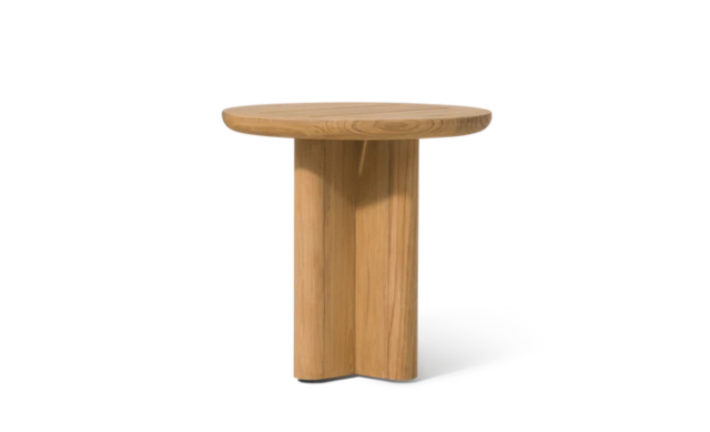 Victoria Teak - Round Slatted Side Table / Harbour Outdoor