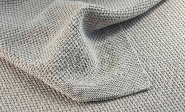 Luxury Cot Blankets - Organic Cotton - Moss Stitch design / Blankets & Throws