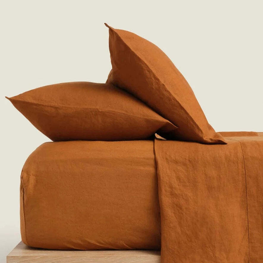 Organic French Linen Fitted Sheet