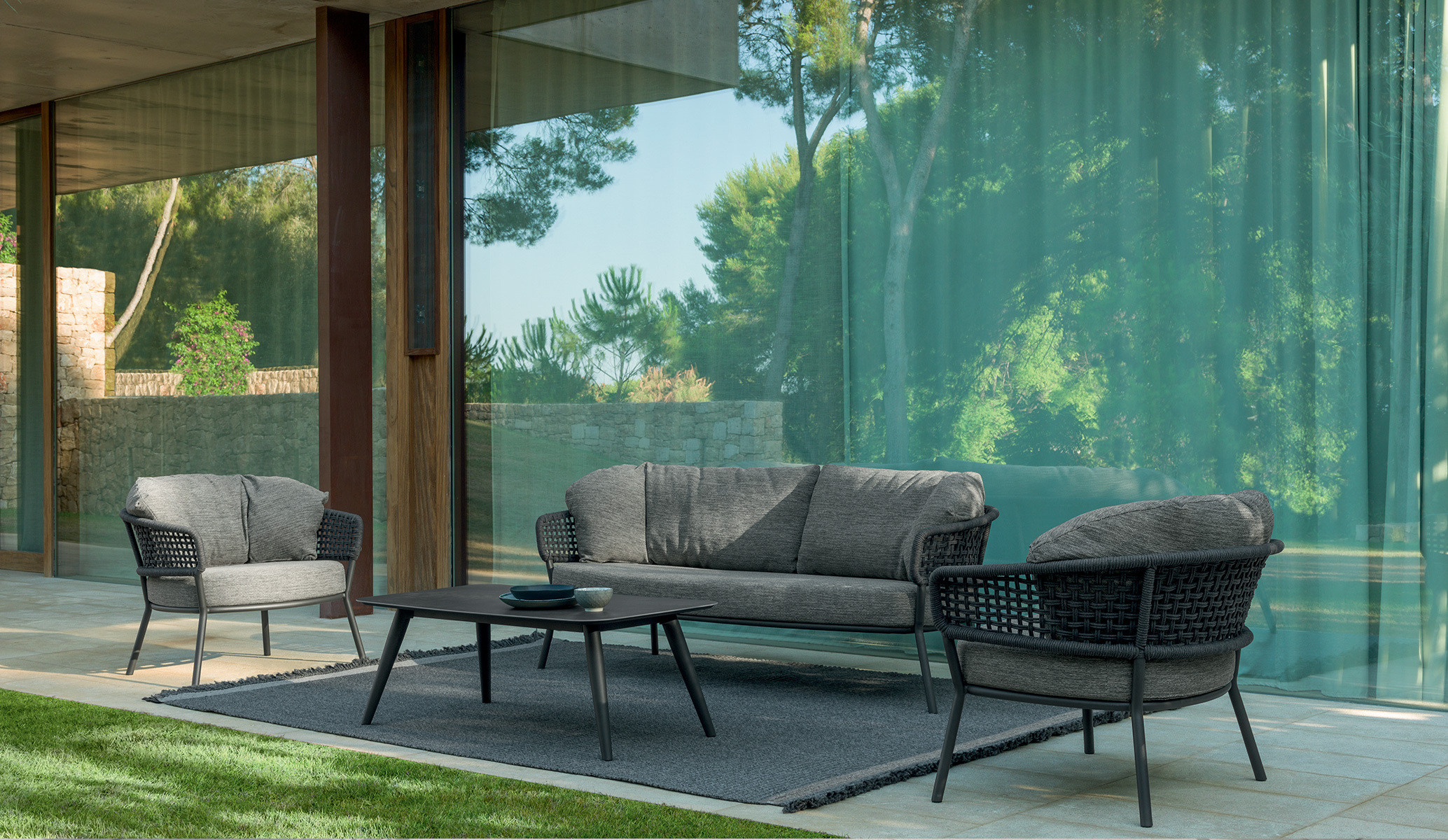 Moon Alu Two Seater Sofa